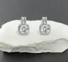 Pendientes Cuadrados de Circonita con Incrustación Completa de Diamantes, Exquisita y Lujosa Joyería para Orejas, Populares en el Comercio Exterior Europeo y Americano, Pendientes de Alta Gama y Elegantes
