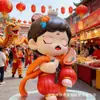 Esculturas Personalizadas de Fibra de Vidro de Personagens Populares de Desenho Animado para Shoppings ao Ar Livre e Ruas Comerciais, Decorações de Mascotes de IP