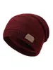 Gorro de lana tejido europeo y americano para hombres y mujeres, cálido de invierno, con felpa, gorro para el frío, la circunferencia de cabeza grande hace que la cara se vea más pequeña, gorro holgado, protección contra el frío, protección para los oídos