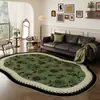 Alfombra de Pelo Rizado Estilo Vintage, Cobertura Completa de Área Grande, Alfombra Retro para Sala de Estar de Uso Doméstico, Resistente a las Manchas y Fácil de Mantener, Felpudo para Mesa de Café y Patas de Mesa