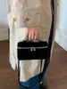 Nova Bolsa de Mão Retrô de Outono Camurça Fosca Bolsa Lancheira Bolsa de Maquiagem Bolsa de Ombro Cruzada Luxo Leve