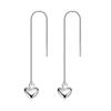 Pendientes de Línea de Oreja Mori Love Creativos Distintivos para Mujer Pequeños Frescos Geométricos Doble Corazón Borla Gancho de Oreja Joyería de Oreja Linda Elegante