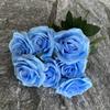 7 garfo canto amor rosa casamento flor flor artificial estrada liderar arco flor de seda planta parede simulação buquê de rosas