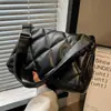 Bolso Negro para Mujer, Versátil, de Alta Gama, Bolso de Gran Capacidad para Mujer, Bolso Cruzado de Rombo Moderno y Sencillo, Bolso de Hombro para Mujer