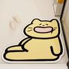 Tapete de banheiro fofo de urso, tapete antiderrapante de banheiro com formato especial, tapete absorvente para porta de banheiro, tapete antiderrapante para chuveiro