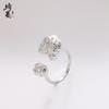 Venta Caliente Transfronteriza Estilo Europeo y Americano Textura Abierta Tamaño Piedra Anillo de Cobre Ajustable Anillo Versátil para Hombres y Mujeres