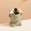Novo estilo creme cerâmica urso fruta garfo jarra terno alto valor cor casa boa tarde chá frutas garfo colher