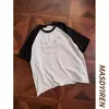 Nueva Camiseta de Manga Corta para Hombre, Verano Estilo Coreano Moderna Sencilla de Media Manga, Estilo Hong Kong Holgada Casual Moderna Marca Camiseta