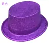 Sombrero de Copa con Polvo Dorado Fiesta de Halloween Sombrero de Jazz Mascarada Infantil Actuación Sombrero Alto Sombrero de Mago Negro