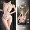Lencería sexy de Orange Friend, pijama sexy de encaje de una pieza con entrepierna abierta, calientes transparentes con perlas y entrepierna abierta, no es necesario quitar, venta al por mayor 9185