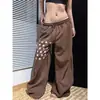 Pantalones anchos de mujer con estampado de estrellas retro americano, holgados y versátiles, cintura elástica, pantalones casuales, pantalones deportivos de chándal para chica hot de jazz