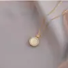 Collar Rotatorio Ojo de Gato de Moda Coreana para Mujer con Circonita Microincrustada, Colgante Giratorio de 360 Grados, Tendencia en Transmisiones en Vivo de Tiktok
