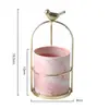 Vaso Pequeno Portátil Nórdico Ins Vasos Criativos de Ferro para Flores Secas Ornamentos de Vasos de Cerâmica com Laço para Suculentas