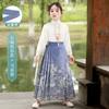 Conjunto de Vestido Estilo Tang para Meninas, Estilo Chinês de Outono, Hanfu Melhorado de Primavera, Traje Antigo Estilo Ming Infantil para Apresentação de Palco
