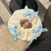 Pañuelo Cuadrado de Tela Estilo Coreano, Lazo para el Cabello de Encaje Hueco Estilo Mori Dulce, Accesorio para el Cabello de Alta Gama, Cola de Caballo Estilo Francés