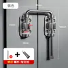 Cerradura de hebilla de aleación de zinc para puerta de balcón, montaje superficial, pestillo para puerta corrediza, sin perforaciones, ajustable, cerrojo de puerta de apertura hacia afuera de 180 grados