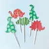 Celebridade da Internet Dinossauro de Argila Macia Tiranossauro Desenho Animado Menino Decoração de Bolo de Aniversário Enfeites Fofo Bebê Mesa de Sobremesa Plug-in
