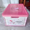 Caja de Almacenamiento Plegable para Cosméticos de Dibujos Animados Japoneses Melody Kurome Caja de Almacenamiento de Escritorio de Plástico a Prueba de Polvo con Tapa