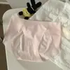 Ropa interior sin costuras de seda helada de color claro estilo japonés con abertura alta para mujer, cintura baja, simple, pura deseo, sexy para mujer
