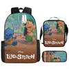Temporada Escolar Nueva Bolso Cruzado Listo para Usar Bolsa de Almuerzo Bolso Escolar Primaria Grados 1-3~6 Lindo Bolso Escolar Arroz