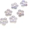 Colgante de flor de cinco pétalos de calcedonia blanco hielo, ágata natural de doble cara de hielo de alta calidad, colgante de flor de la fortuna estilo chino nuevo al por mayor