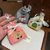 Lindo colgante de bolsa de tela de dibujos animados nuevo con lazo de encaje, decoración de diseño de bolsa de compras, accesorio de mochila al por mayor
