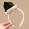 Diadema de Dibujos Animados Navideña para Niños 2025 Nuevo Estilo Diadema de Reno de Felpa para Niñas, Accesorio para el Cabello para Fotos y Lavado de Cara de Niñas Pequeñas
