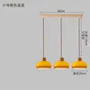 Lámpara de araña estilo medieval para restaurante, tres cabezales, simple, moderna, creativa, estilo crema, nórdica, mesa de comedor de madera maciza, barra, lámpara de araña estilo japonés