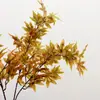 Ramas artificiales de arce temáticas de otoño transfronterizas, hojas de arce de pie de pollo vintage, elementos suaves de estilo rústico para arreglos florales, hojas artificiales decorativas