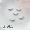Nuevo Arte de Uñas Circonita Estilo de Lujo de Alta Gama Punta Francesa Pedrería Versátil Decoraciones Brillantes para Uñas Corazón Lazo