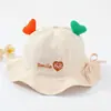 Chapéu de Sol Fofo Chapéu de Pescador Chapéu de Bebê para Primavera e Outono Chapéu de Sol Fino de Verão para Bebê Menino e Menina Proteção Solar Chapéu de Princesa