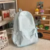 Mochila Escolar Fresca e Simples Estilo Japonês, Cor Sólida, Leve, Mochila de Viagem Estilo Floresta, Versão Coreana, Versátil para Homens e Mulheres, Mochila para Laptop