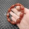 Pulsera de ágata de Xizang con cuentas una, dos, tres, cuatro, cinco, seis, nueve ojos colmillo de tigre Ruyi joyería pulsera de jade luantong