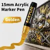 Marcadores Acrílicos de Gran Capacidad de 15 mm Que Se Pueden Superponer para Pintura Mural Graffiti, Bolígrafos Acrílicos Grandes Resistentes al Desvanecimiento y al Agua