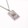 Collar de las Doce Constelaciones Europeo y Americano Transfronterizo Logo Colgante Militar Retro Hombre Tarot Acero Inoxidable Tarot