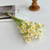 Flor Artificial Margarida Pequena Planta Verde Decoração Camomila Artificial Buquê Arranjo de Flores Ornamento de Flor de Mesa Natal