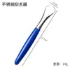 Limpiador de cepillo para lengua desodorante artefacto cepillo para lengua para hombres adultos placa acero inoxidable colgante casa para lengua raspador de lengua