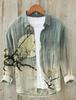 2024 Nueva Camisa Casual de Moda Más Vendida Hawaiana de Manga Larga con Hebilla para Hombre Moda Fuente Transfronteriza Fábrica