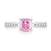 Anillo de Flor de Hielo de Piedra Preciosa Colorida de Venta Caliente en Transmisión en Vivo, Corte Cubo de Azúcar Pequeño para Mujer, Diamante de Alto Carbono Súper Brillante, Anillo Versátil de Moda, Envío Directo de Una Pieza
