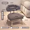 Taburete Pequeño Giratorio con Ruedas, Taburete Bajo para Uso Doméstico, Taburete para Cambiarse los Zapatos, Banco Infantil con Ruedas, Silla con Respaldo Sellador de Costuras