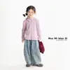 Ropa infantil Nuomi Wanzi, jeans lisos plisados para niñas, colección otoño 2026, pantalones largos holgados de estilo coreano para niños, versátiles
