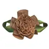 Fábrica de Fitas Folha em Oito 3D Decoração Floral Feita à Mão Fita de Cetim de Poliéster Fita de Organza Decoração de Folha Fita Floral