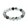Cuentas de Cuarzo Fantasma Verde Natural Ai Yu Pulsera Larga Hecha a Mano Semiacabada Venta al por Mayor S5022103