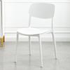 Silla de comedor nórdica moderna y sencilla, mesa y silla de comedor gruesas para el hogar, silla de plástico apilable, silla comercial informal con respaldo.