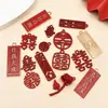 Mezcla 15 pintura roja festiva para bodas palabras felices bendición colgante DIY pulsera hecha a mano accesorios de joyería venta al por mayor