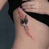 Artículo Popular Transfronterizo: Estilo Europeo y Americano, Estilo Y2K de Gama Alta, Personalidad de Chica Picante Tatuajes Temporales de Mariposa Espina Cintura y Abdomen