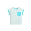[Liquidación de Stock] Ropa Infantil Estilo Montaña, Camiseta de Manga Corta para Niños con Puños Bloque de Color, Nuevo Modelo Verano 2026, Top Versátil para Niñas