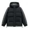 Chaqueta de Algodón Gruesa con Capucha de Nuevo Estilo para Invierno para Hombre, Chaqueta Puffer Corta Holgada, Abrigo Cálido, Ropa de Algodón de Estilo Coreano de Moda para Hombre