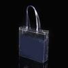 Bolso de mano de PVC transparente cuadrado tridimensional vertical embalaje de plástico bolsa de regalo de compras soporte se puede fijar se puede imprimir logo