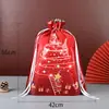 Sacola de presente de Natal da Amazon transfronteiriça Sacola com cordão Sacola de embalagem para presente de Natal Sacola de batata frita Ping An Fruit Snowflake